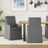 vidaXL Scaune de dining 2 pcs Gri &icirc;nchis 57 x 67 x 98 cm țesătură 42017917