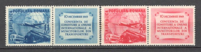 Romania.1949 Uniunea Internationala a Muncitorilor din Transporturi dant. XR.215