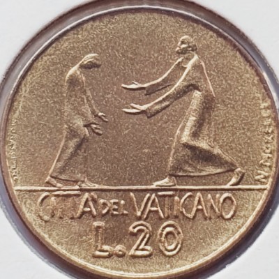 3140 Vatican 20 Lire 1978 Pavlvs VI km 135 foto