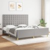 VidaXL Cadru de pat cu tăblie, gri deschis, 180x200 cm, textil 3125397