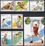 Cambogia 1989 - Jocurile Olimpice - Barcelona, Serie+Colita, MNH, Nestampilat