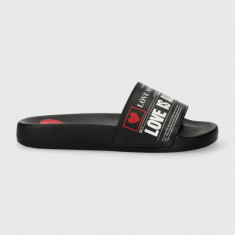 Love Moschino papuci femei, culoarea negru JA28132G1II20000