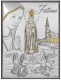 Icoana argint Fatima 6x9 cm