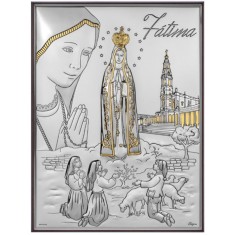 Icoana argint Fatima 6x9 cm