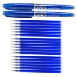 Cumpara ieftin Set 2 x Pix cu Radiera 0,7mm si 18 Rezerve, Roller, albastru