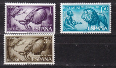 Rio Muni 1966 fauna MI 69-71 MNH w66 foto