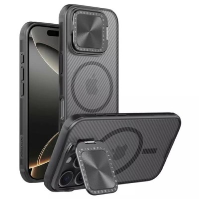 Husa pentru iPhone 16 Pro - Nillkin CamShield Prop Magnetic - Transparent Black foto