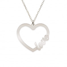 Love - Colier personalizat inima argint 925