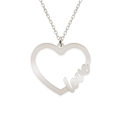 Love - Colier personalizat inima argint 925 foto