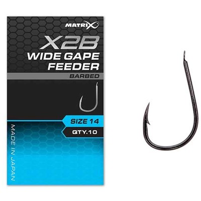 Carlige Feeder MATRIX X2B Wide Gape , Barbed, Nr.12, 10buc/pac foto
