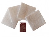 Lavete Lustruire Lemn Netesute Albe 150x150mm - Pad Non Abraziv Finishing Hand - Set 4 Bucati