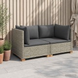 Cumpara ieftin 2 buc. Set de lounge din ratan cu perne GENDT Ratan Natural