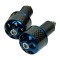 Set capeti de ghidon din aluminiu Oxford CarbEnds 1, 22mm, inclus imbus 5mm, negru