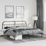 VidaXL Cadru de pat metalic cu tăblie, negru, 183x213 cm 353640