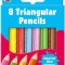Set 8 creioane colorate triunghiulare PlayLearn Toys