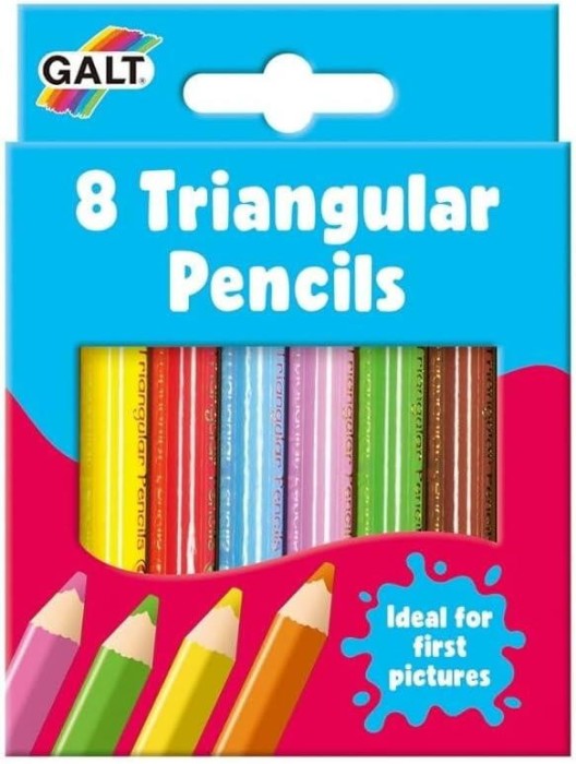 Set 8 creioane colorate triunghiulare PlayLearn Toys