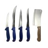 Set 4 cutite profesionale de macelarie + 1 satar, otel inoxidabil, Oem