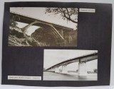 PODUL PESTE DUNARE - GIURGENI - VADUL OII si VIADUCTUL CRIVADIA , FOTOGRAFII MONOCROME , PE HARTIE LUCIOASA , LIPITE PE CARTON , ANII &#039;70 - &#039;80