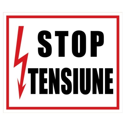 Indicator stop tensiune Sun Prints, RO / EN, PVC, dreptunghiular, 16 x 19 cm foto