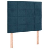 Cumpara ieftin Tablie de pat albastru inchis 80x5x118/128 cm catifea