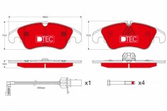 TRW GDB1768DTE DTEC COTEC set placute frana,frana disc foto