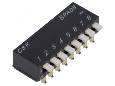 Comutator DIP-SWITCH 8 Secțiuni SMT 5V foto