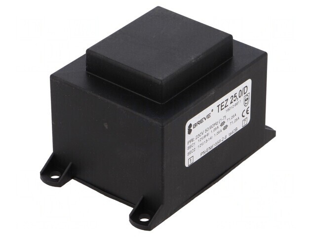 Transformator &Icirc;ncapsulat 25VA 230V 12V PCB