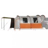 Cort auto vidaXL 4 persoane, gri/portocaliu, impermeabil, poliester, 435x320x213cm, camping, drumetii, usor, portabil