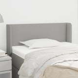 VidaXL Tăblie de pat cu aripioare gri deschis 93x16x78/88 cm textil 3118470