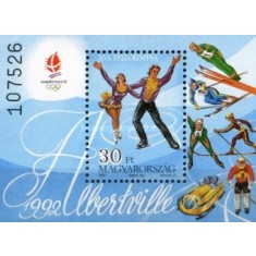 Ungaria 1991 - J.O.Albertville, colita neuzata