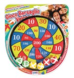 Joc educativ si sportiv pentru copii, Tinta velcro cu 6 bile incluse, diametru 29 cm, multicolora cu scor imprimat