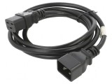 Cablu IEC C19 mamă - IEC C20 tată, PVC, 1,8m, negru, Lanberg