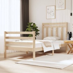 vidaXL Cadru de pat Single 3FT, 90x190 cm, lemn masiv foto