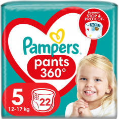 Scutece-chilotel Pampers Pants Carry Pack, Marimea 5, 12-18 kg, 22 buc