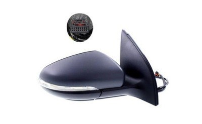 Oglinda exterioara VW Golf 6 (1L) Hatchback 10.2008-2013 Partea Dreapta Crom Convex Electrica Cu Incalzire, carcasa grunduita, cu semnalizare, cu lam foto