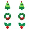 Set Autocolante, Modele de Crăciun, 6 Bucăți, Culoare Verde, Material P&acirc;slă, Oem