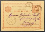 ROMANIA 1900 - Intreg Postal - 10 bani rosu - circulat Bucuresti - Germania - Carta (Carte) Postala - scrisa in limba germana