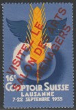 1935 Elvetia - Vigneta T&acirc;rgul artei casnice - Comptoir Suisse, vinieta straina, Posta, Nestampilat