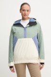 Roxy geaca x Chloe Kim culoarea verde, ERJTJ03476