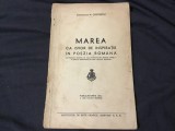 Marea ca isvor de inspiratie in poezia romana de Comandor N. Cristescu cu autograf si dedicatie pentru general I. ( Luluta ) Georgescu !