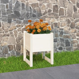 Cumpara ieftin Jardinieră, alb, 40x40x52,5 cm, lemn masiv de pin