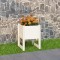 vidaXL Jardinieră, alb, 40x40x52,5 cm, lemn masiv de pin 822109