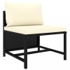 Canapea modulara mijloc Gossi, poliratan negru, perna inclusa, 54x60x60 cm