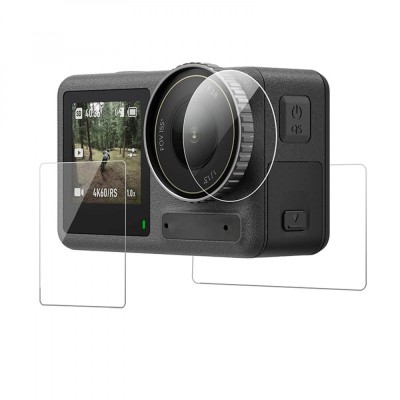 Folie sticla display + obiectiv + display mic protectie DJI Osmo 3 4 5 Pro foto