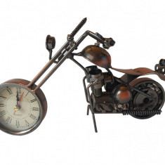 Ceas decorativ in forma de motocicleta, Maro, 21 cm, 356-25D