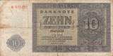 GERMANIA 10 Mark 1948, Bancnota VF, Europa, Numismatica - Colectie