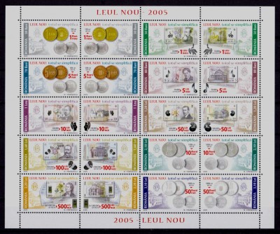 ✅RO 2005 LP 1687b &amp;quot;Leul Nou 2005&amp;quot; - serie in bloc ,MNH foto