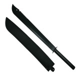 Cumpara ieftin Sabie de vanatoare, Ninja Blade, maner metal, 83 cm, negru, teaca inclusa