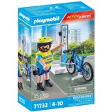 Playmobil Act!on Heroes - Politist cu bicicleta