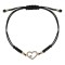 Brățară Macrame, Inimă Aurie, Ochi Albastru, Negru